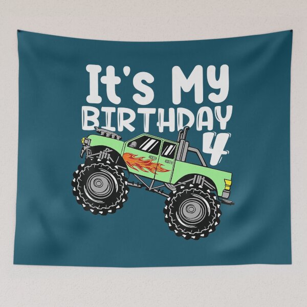 Item preview, It`s My Birthday 4 Kids Party Themed Monster Truck Birthday 	 	 designed and sold by qldeyphds24.