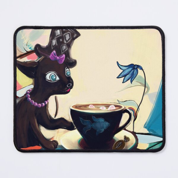 Item preview, Magical creature in cylinder hat drinks coffee designed and sold by Ximera888Art.