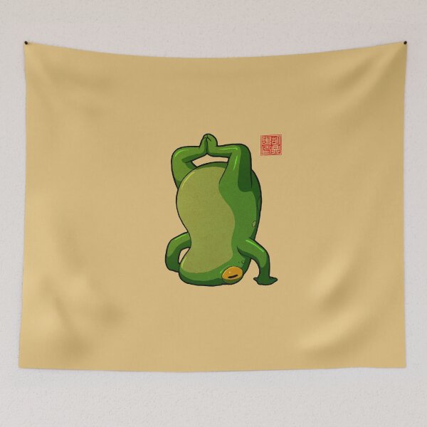 Item preview, yoga frog headstand pose designed and sold by DingHuArt.
