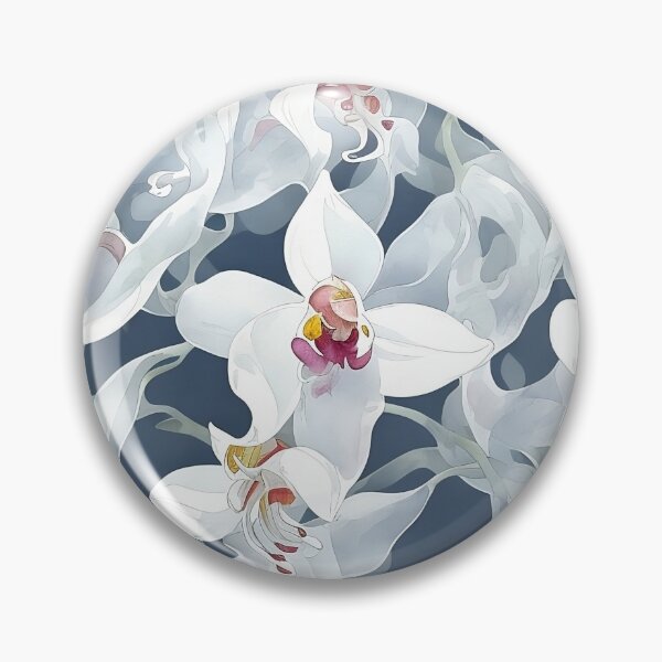 Item preview, watercolor orchid white designed and sold by ohmdesignart.