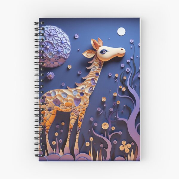 Item preview, giraffe in the forest. 3D illustration. Paper cut. designed and sold by aiphotosart.