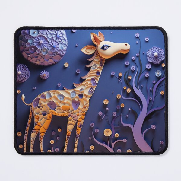 Item preview, giraffe in the forest. 3D illustration. Paper cut. designed and sold by aiphotosart.
