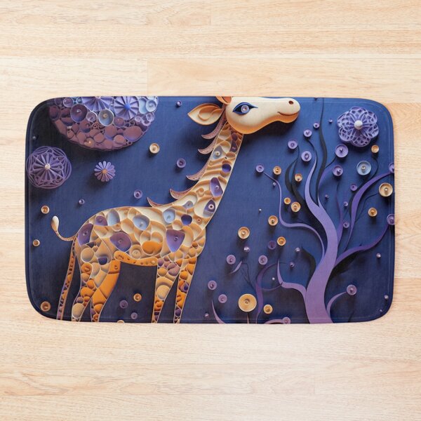 Item preview, giraffe in the forest. 3D illustration. Paper cut. designed and sold by aiphotosart.