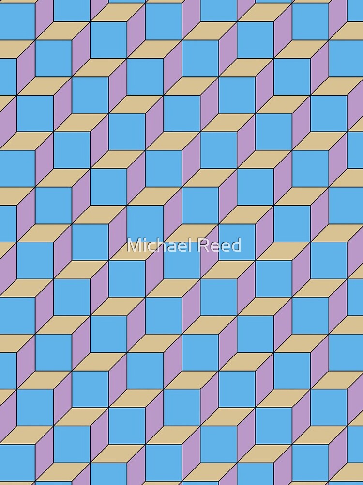 Thumbnail 5 of 5, iPhone Case, 3d Cube Pattern designed and sold by gorff.