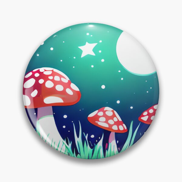Item preview, Fungi world at night in moonglow designed and sold by WallabyJelly.