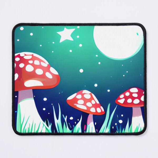 Item preview, Fungi world at night in moonglow designed and sold by WallabyJelly.