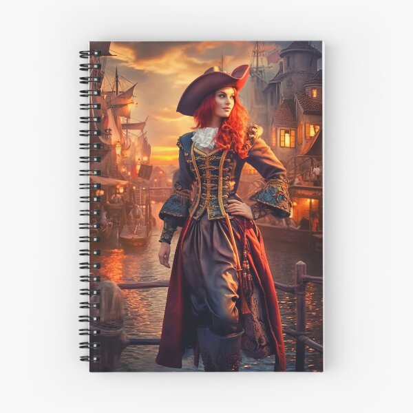Item preview, Pirate Lady with red hair designed and sold by Red Witch Art.
