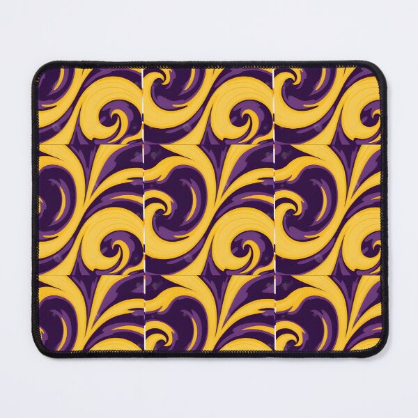 Item preview, Ebru Inspired Purple Yellow Black Design designed and sold by MiracleROLArt.