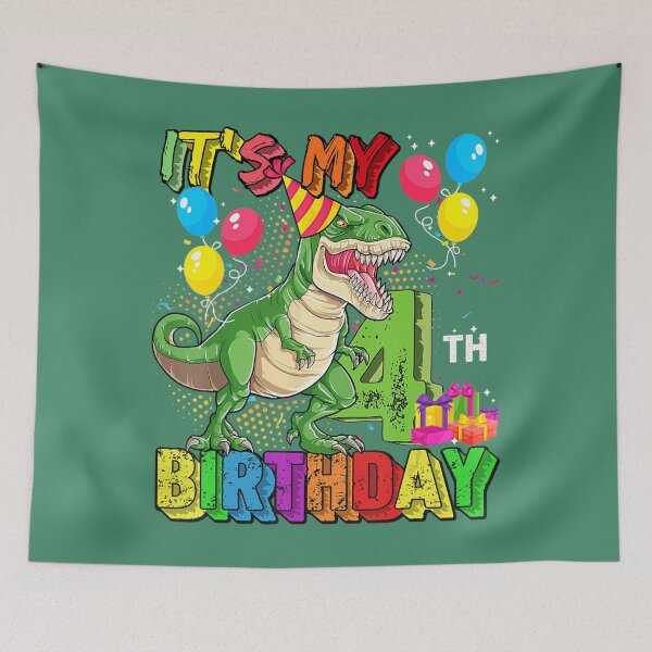 Item preview, Its My 4th Birthday 	 T Rex Dinosaur Birthday 4 Year Old 	 	 designed and sold by gkdaclnc44.