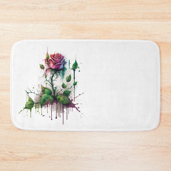 Item preview, Grunge Paint Splatter and Drips Watercolor Pink Rose designed and sold by StephanieWard.