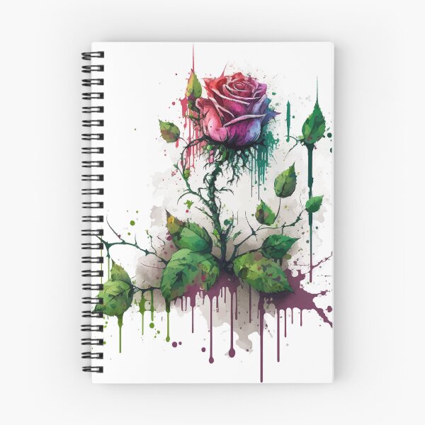 Item preview, Grunge Paint Splatter and Drips Watercolor Pink Rose designed and sold by StephanieWard.