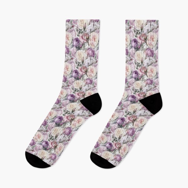 Aperçu de l'œuvre Motif floral romantique de roses et de lavande créée et vendue par sandy3105.