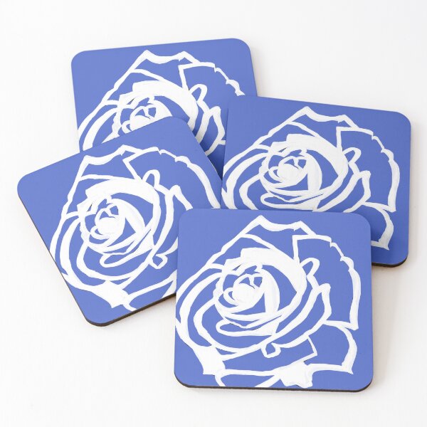 Item preview, Blue and White Rose Hand Drawn designed and sold by Victoria Rose.