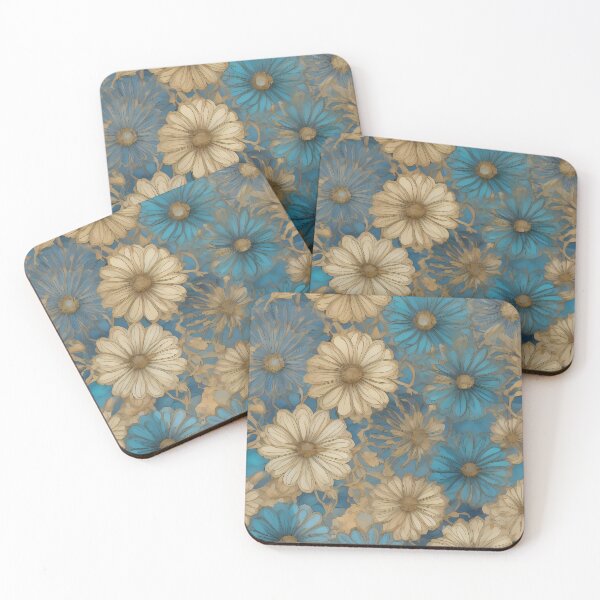 Item preview, ONE STEP AHEAD BLUE FLORAL PATTERN designed and sold by digitalartlb.