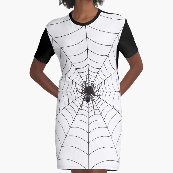 Spider web, spider, web, паутина, web, cobweb, net, tissue, spider's web, spinner, caterpillar Graphic T-Shirt Dress