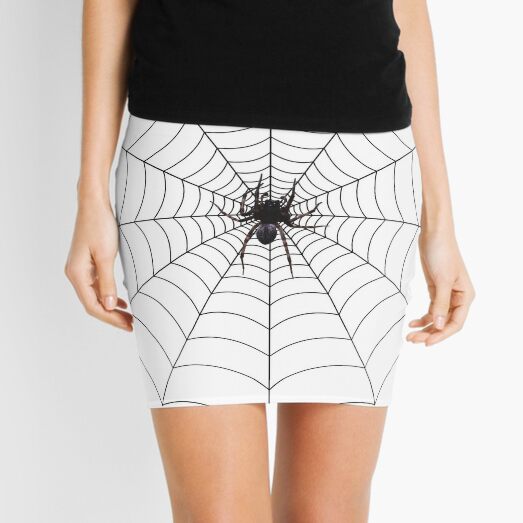 Spider web, spider, web, паутина, web, cobweb, net, tissue, spider's web, spinner, caterpillar Mini Skirt
