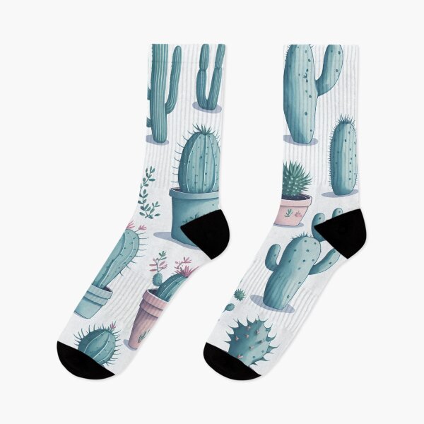 Item preview, Desert Delights: Cactuses in a Pot Sticker! designed and sold by MeowtifullyCute.