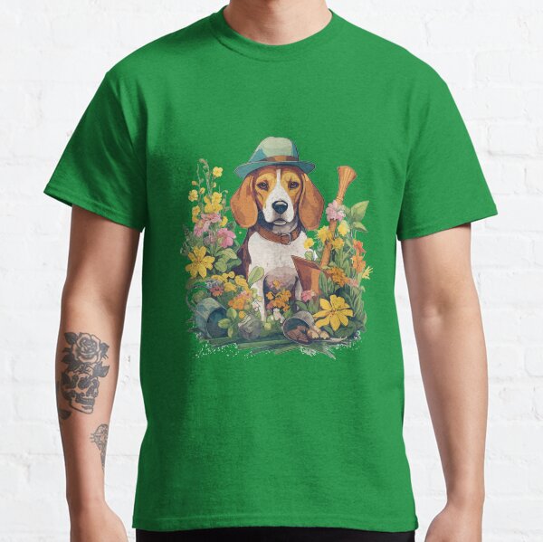 Item preview, Beagle Dog Gardening, Dog Gardener designed and sold by cute-dogs-ai.