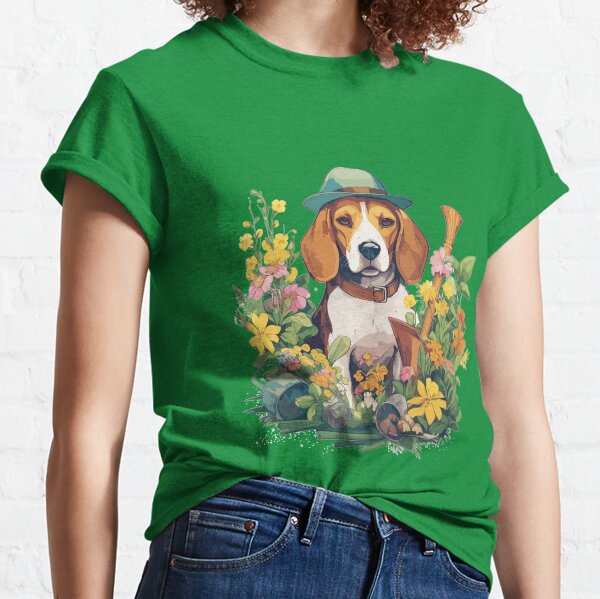 Item preview, Beagle Dog Gardening, Dog Gardener designed and sold by cute-dogs-ai.