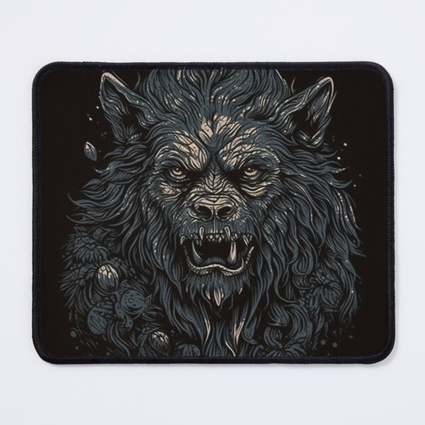 Item preview, werewolf face in black background design designed and sold by Brandon f.