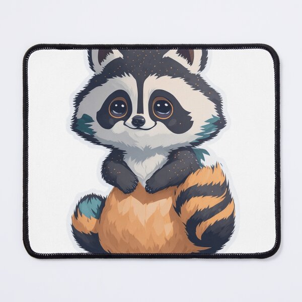 Item preview, Cute fluffy racoon designed and sold by stickerbuddy01.