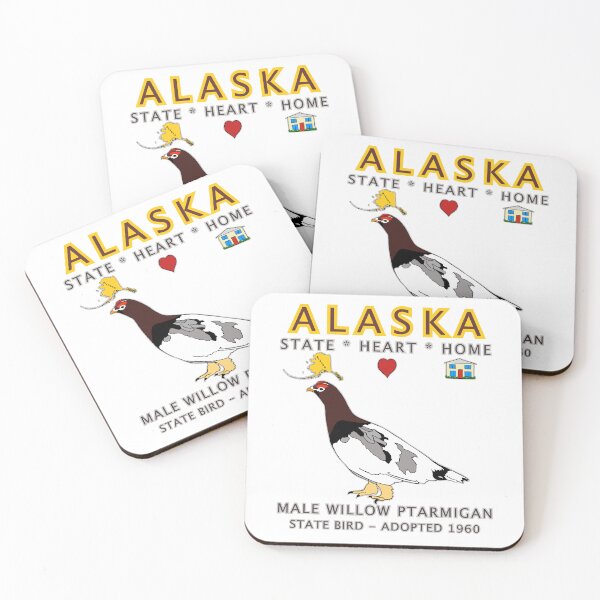 Item preview, Alaska - Male Willow Ptarmigan - State, Heart, Home designed and sold by Colleen Macomber.