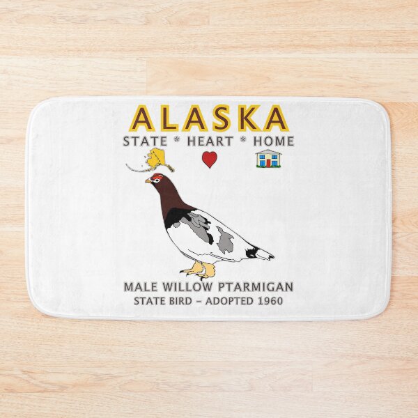 Item preview, Alaska - Male Willow Ptarmigan - State, Heart, Home designed and sold by Colleen Macomber.