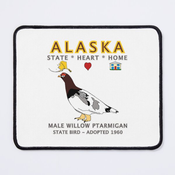 Item preview, Alaska - Male Willow Ptarmigan - State, Heart, Home designed and sold by Colleen Macomber.