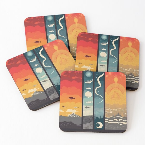 Item preview, Peces Kharma ELEMENTOS abstract imagination Classic designed and sold by DaytoNightCo.