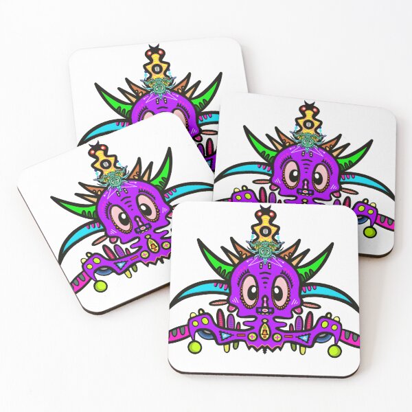 Item preview, Aztec bright colour skull graffiti god designed and sold by GERSHWIN.
