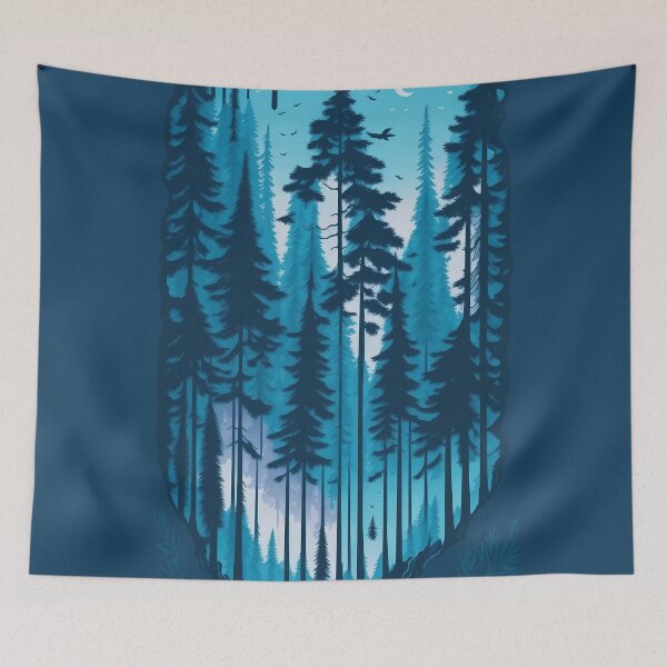 Item preview, Kopie von A pine forest landscape magical, enchanted, fairy tail designed and sold by craftyartsdigi.