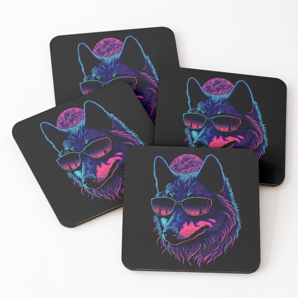 Item preview, Colorful Wolf portrait designed and sold by Xhevahir.