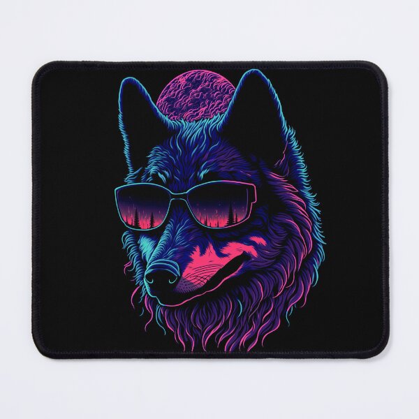 Item preview, Colorful Wolf portrait designed and sold by Xhevahir.