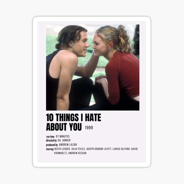 10 Things I Hate About You Movie Profile Kat and Patrick Sticker