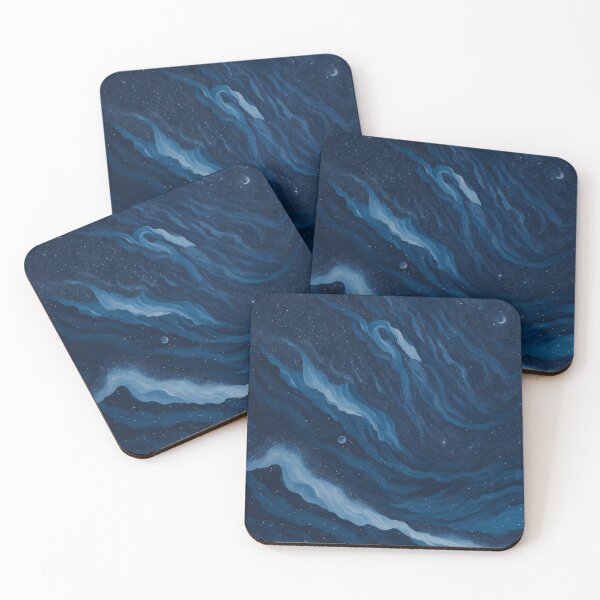 Item preview, Serene Starry Ocean | The Tranquil Fusion of Sea and Stars designed and sold by Polariszero.