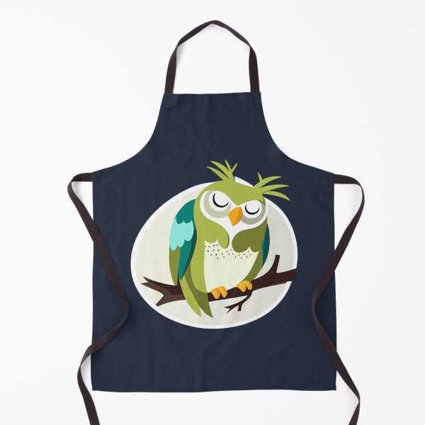 Item preview, Cute Green Owl Sleeping on Branch designed and sold by MadSwellDesigns.