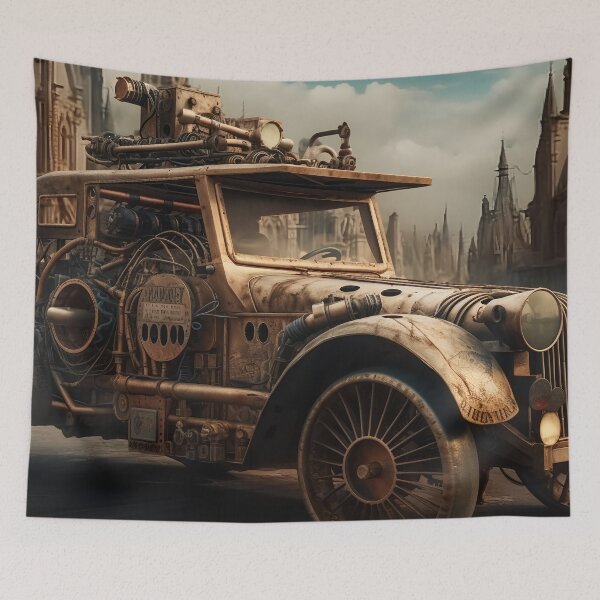 Item preview, Steampunk on the street of post-apocalyptic city 2 designed and sold by Art by Lilia.