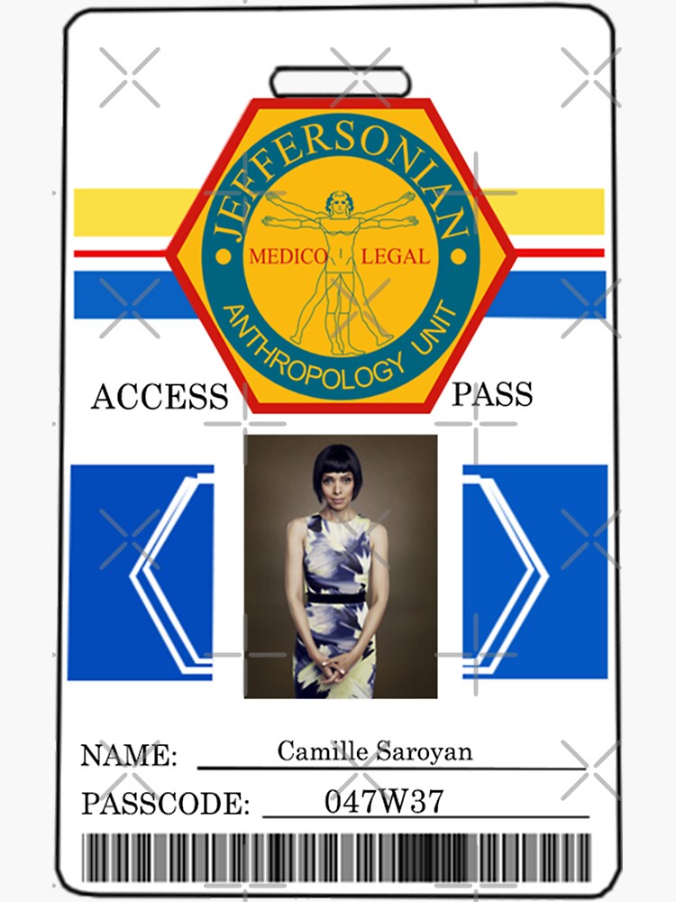 BONES Access Card - Camille Saroyan Sticker for Sale by NOX PRESSURE