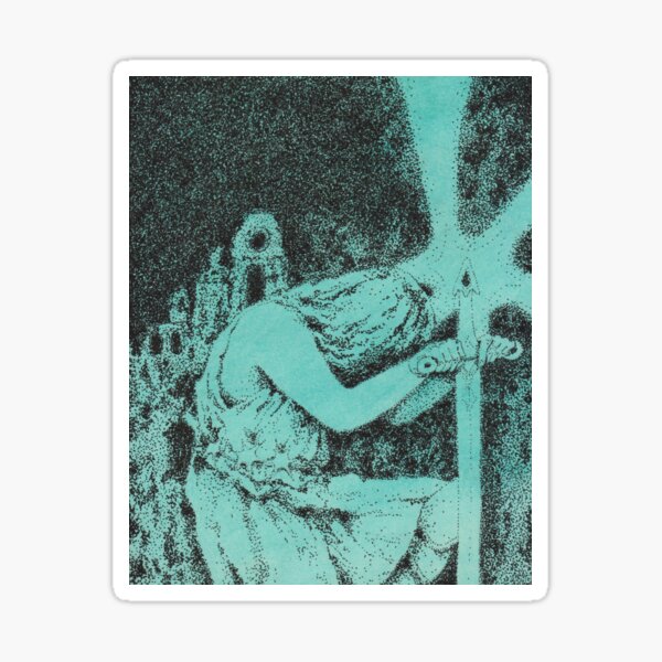 Item preview, "Live by the sword" Knight Big Stippling Illustration designed and sold by fishboii.