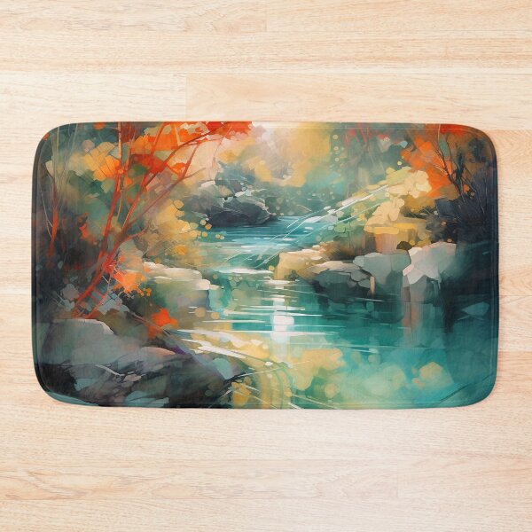 Item preview, Waterfall in the beautiful woods at sunset designed and sold by Art by Lilia.