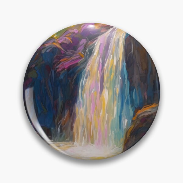 Item preview, Waterfall in the beautiful woods at sunset 1 designed and sold by Art by Lilia.