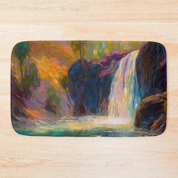 Item preview, Waterfall in the beautiful woods at sunset 1 designed and sold by Art by Lilia.
