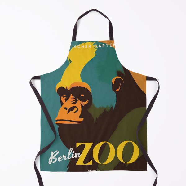 Item preview, Berlin Zoo Retro Gorilla Poster Bold Colorful Pop Art designed and sold by PinkNomad.