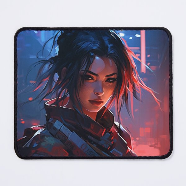 Item preview, Cyberpunk Female Samurai In A Dark Street designed and sold by Nightarcade.