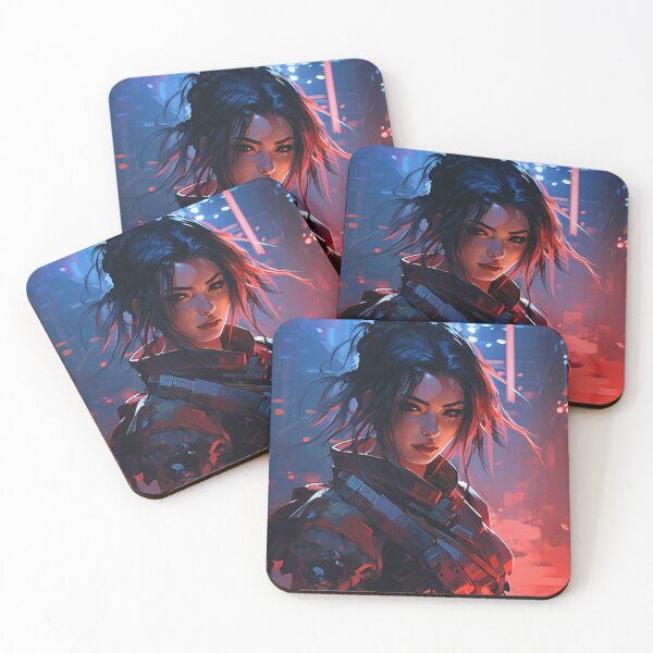 Item preview, Cyberpunk Female Samurai In A Dark Street designed and sold by Nightarcade.