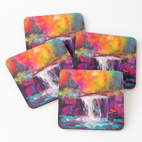 Item preview, Waterfall in the beautiful woods at sunset 2 designed and sold by Art by Lilia.