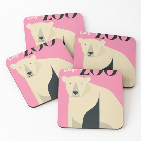 Item preview, Calgary Zoo Retro Poster Polar Bear Minimalism Exhibit designed and sold by PinkNomad.