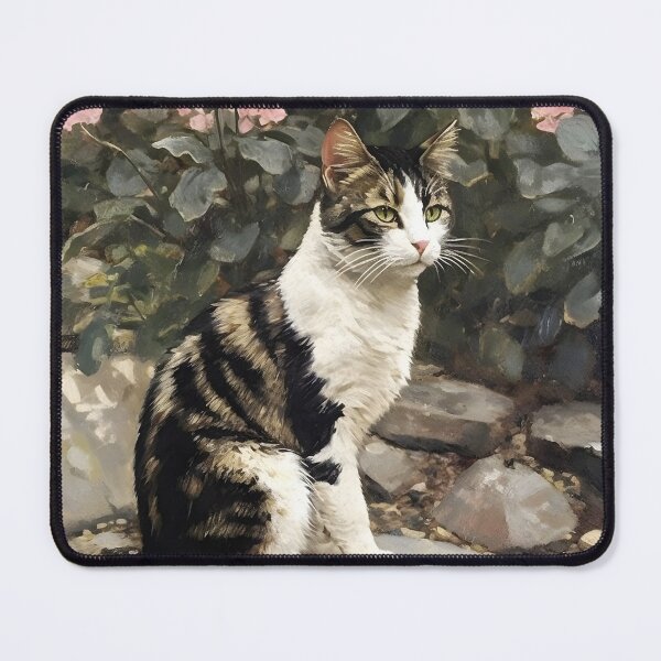 Item preview, Tabby Cat Sitting on Rock designed and sold by Marvel Selke.