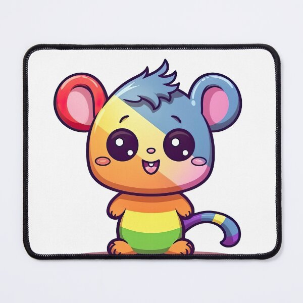 Item preview, Cute LGBTQ Mascot in Rainbow colors designed and sold by NBazilenco.