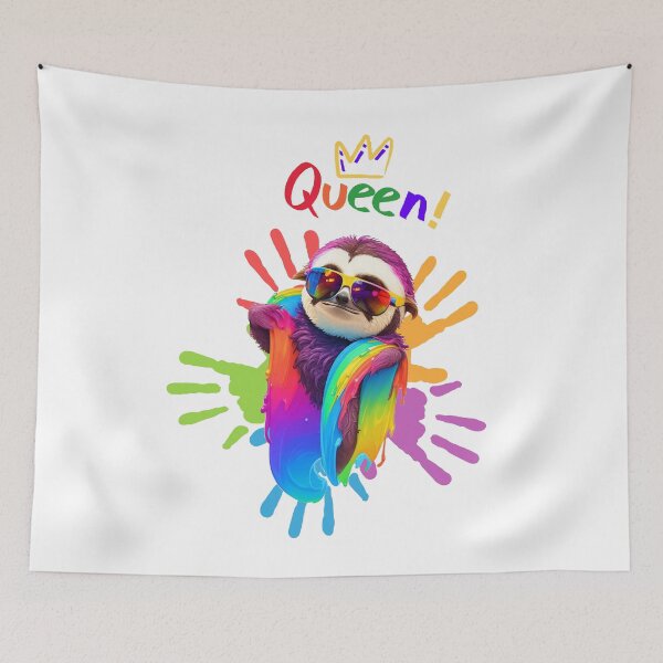 Item preview, Sloth Pride Queen | LGBTQIA designed and sold by ShopULove.